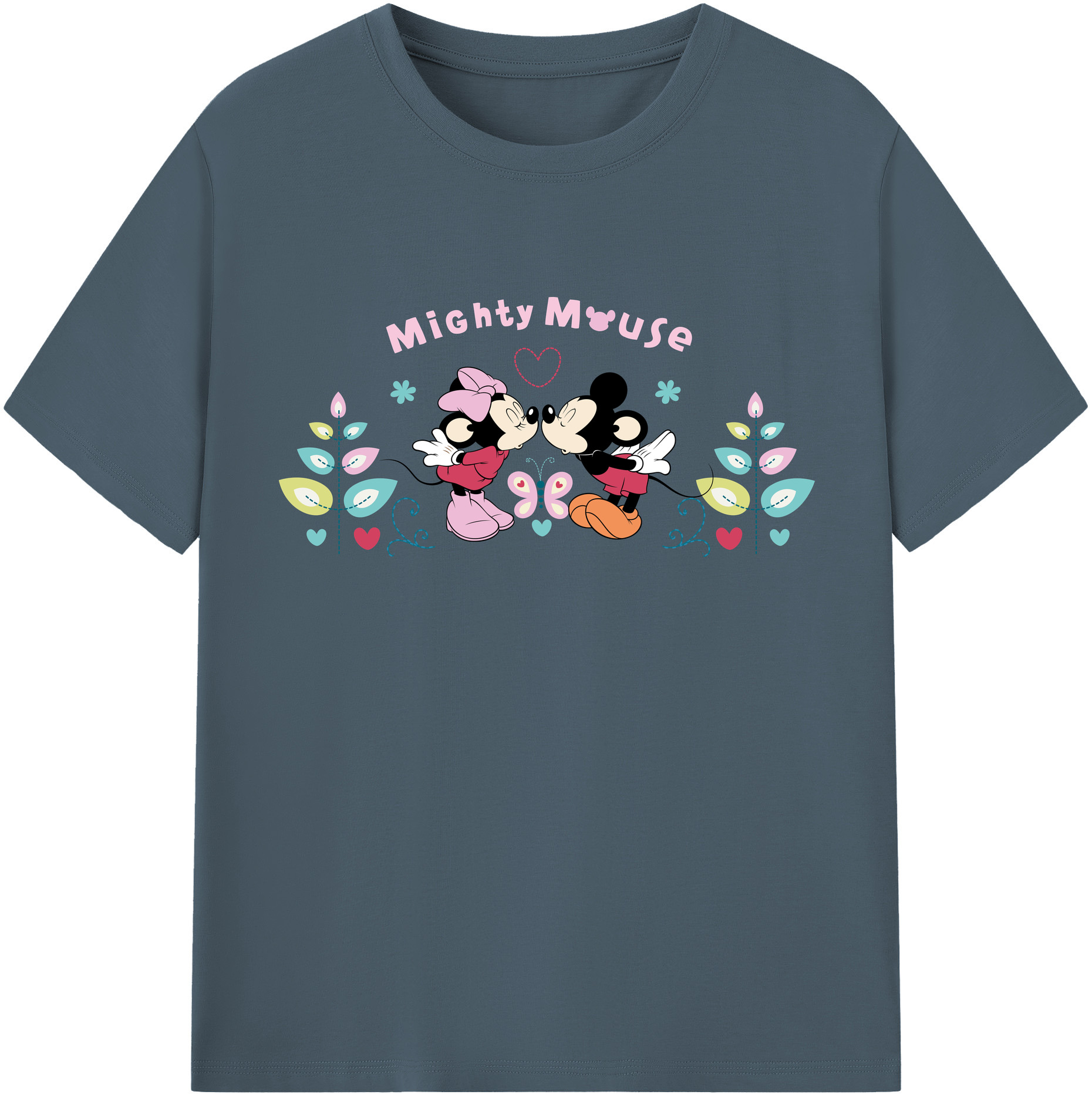 （画像用） ミッキーマウス Mickey Mouse 綿100％半袖Tシャツ（フロントプリント）
